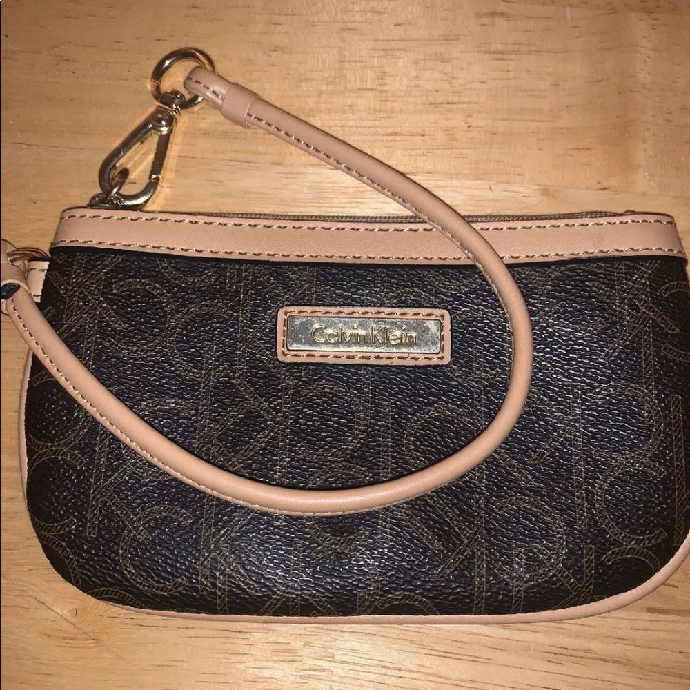 Calvin Klein Brown and Gold Wristlet Women’s